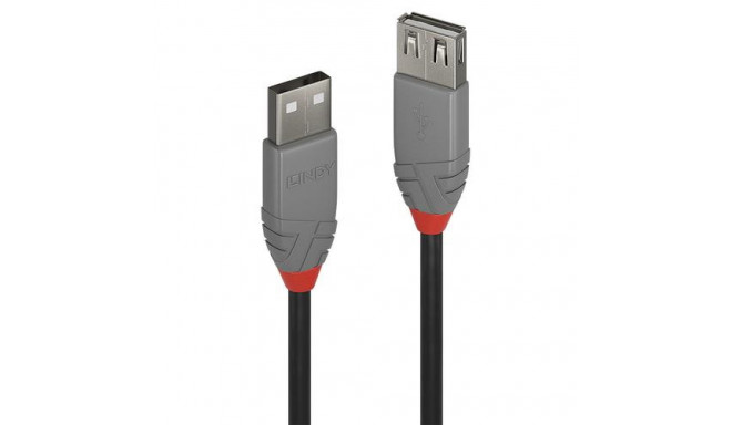 Lindy 1m USB 2.0 Type A Extension Cable, Anthra Line