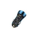 Baseus Car Charger Golden Contactor Pro Fast Type C / USB 40W, PD 3.0, QC 4.0+ SCP, FCP, AFC, Blue (