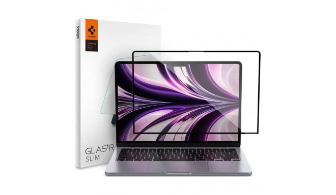 Spigen Glass FC Filter karastatud klaas Macbook Air 13" 2022 must