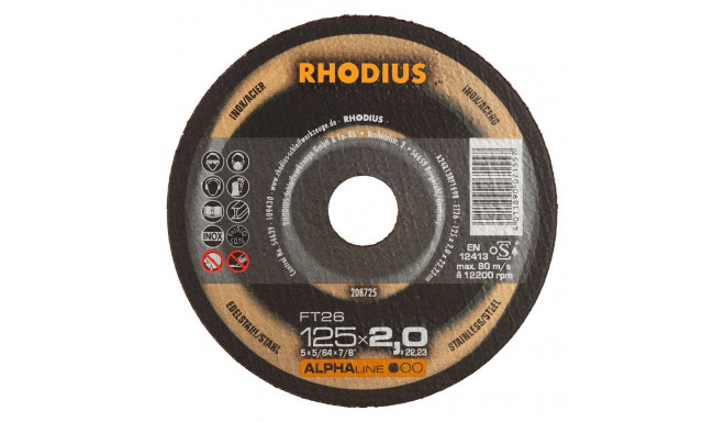 lõikeketas Rhodius FT26 180x2x22.23 mm