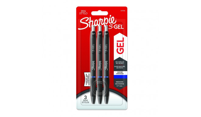 Sharpie S-GEL pen, blue, glitter, 3 pcs.