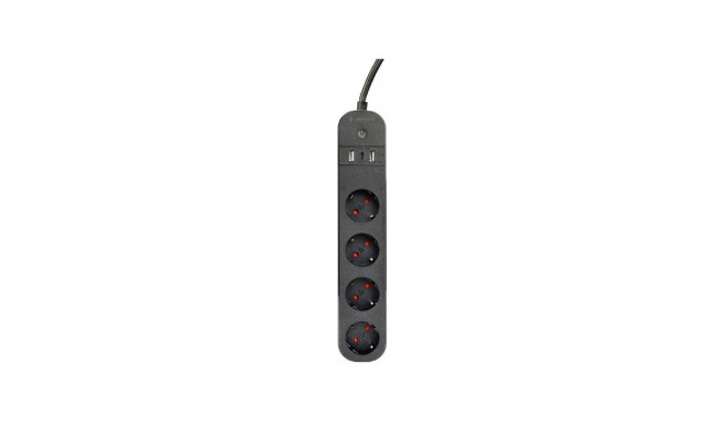 Gembird nutikas pikendusjuhe Tuya 4xDE 2xUSB-A 1xUSB-C must