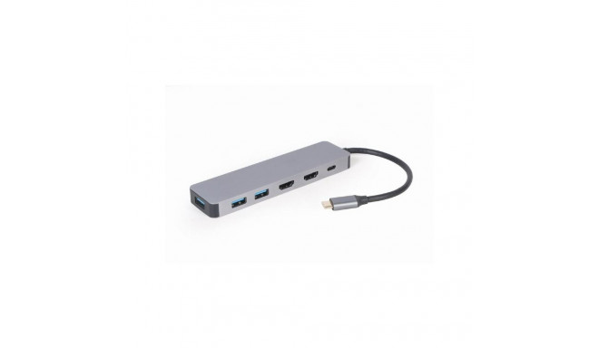 Gembird A-CM-COMBO3-03 USB Type-C 3-in-1 multi-port adapter (Hub + HDMI + PD)