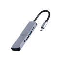 Gembird USB Type-C 5-in-1 Gray 8716309124256