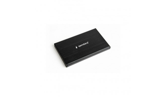 Gembird HDD/SSD enclosure for 2.5'' SATA - USB 3.0 brushed aluminum Black