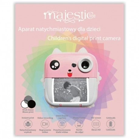 MajesticLine roosa laste kiirkaamera