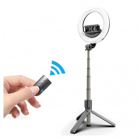 Mocco 4in1 Universal Selfie Stick with 3-Tone LED Lamp/Tripod Stand/Bluetooth Remote Control