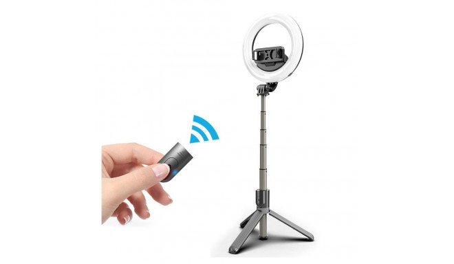 Mocco 4in1 Universal Selfie Stick with 3-Tone LED Lamp/Tripod Stand/Bluetooth Remote Control