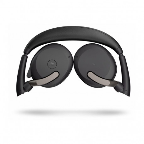 JABRA Evolve2 65 Flex MS stereo on-ear Bluetooth juhtmevaba aktiivse mürasummutusega USB-A must kõrv