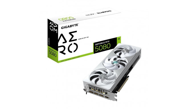 Gigabyte GeForce RTX 5080 Aero OC SFF 16G graafikakaart - 16GB GDDR7, 256bit, PCI-E 5.0, 2730MHz Cor