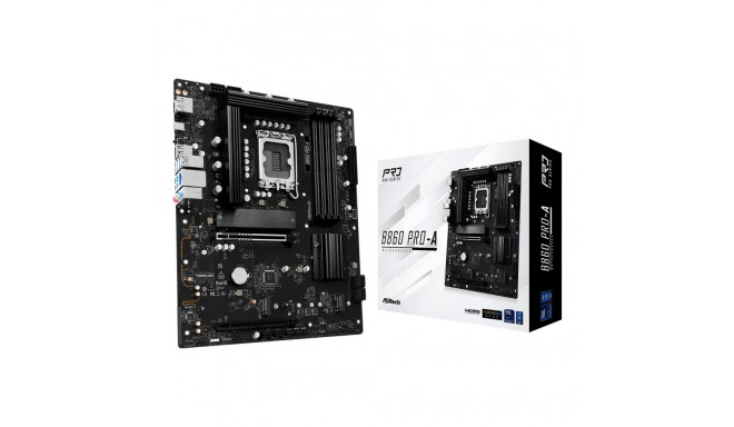 Asrock B860 Pro-A Intel B860 LGA 1851 (Socket V1) ATX