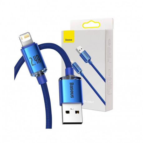 Baseus Crystal Shine cable USB to Lightning, 2.4A, 1.2m (blue)