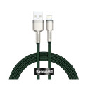 USB cable for Lightning Baseus Cafule, 2.4A, 1m (green)