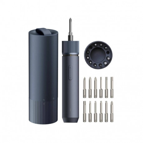 HOTO QWLSD001 cordless precision screwdriver + bit set (blue)