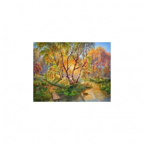 Diamond mosaic - Birches by the Stream