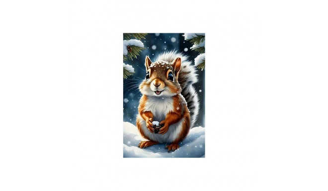 Diamond Mosaic - Squirrel in Winter