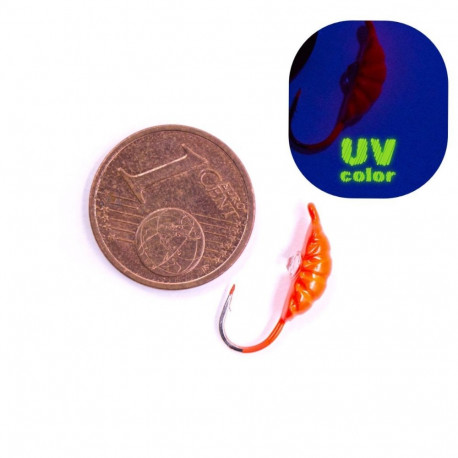 Ice Fishing Jig Spider Maggot 5mm 1.10g 136 with stone