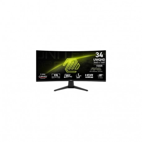 MSI MAG 346CQ computer monitor 86.4 cm (34") 3440 x 1440 pixels UltraWide Dual Quad HD LCD Blac