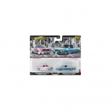 Hot Wheels Car Culture 1975 Datsun Sunny Truck (B120) &amp; Custom &#039;93 Nissan Hardbody 