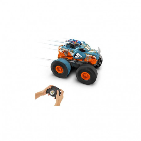 Hot Wheels Monster Trucks HW Transforming Rhinomite RC in 1:12 Scale with 1:64 Scale Toy Truck