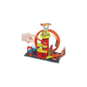 Hot Wheels City Super Loop Fire Station Playset, Track Set with 1 Toy Car