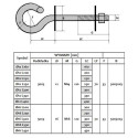 Extralink Hook for hanging brackets 12/350mm