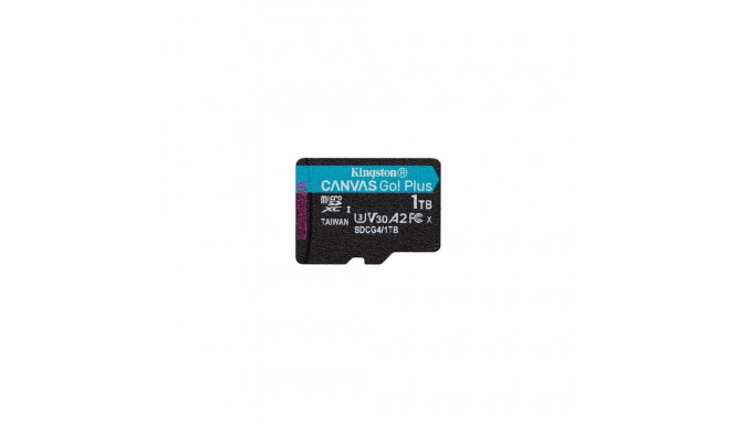 Kingston Technology 1TB microSDXC Canvas Go Plus Gen4 200R A2 U3 Single Pack w/o ADP