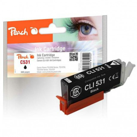 Peach PI100-498 ink cartridge 1 pc(s) Compatible Standard Yield Black