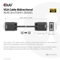 CLUB3D VGA Cable Bidirectional M/M 3m/9.84ft 28AWG