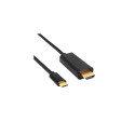 Akyga AK-AV-18 HDMI cable 1.8 m USB C HDMI Type A (Standard) Black
