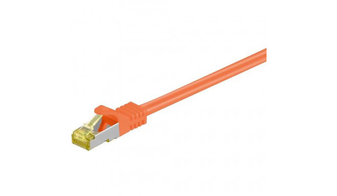 Goobay RJ45 Patch Cord CAT 6A S/FTP (PiMF), 500 MHz, with CAT 7 Raw Cable, orange, 2m