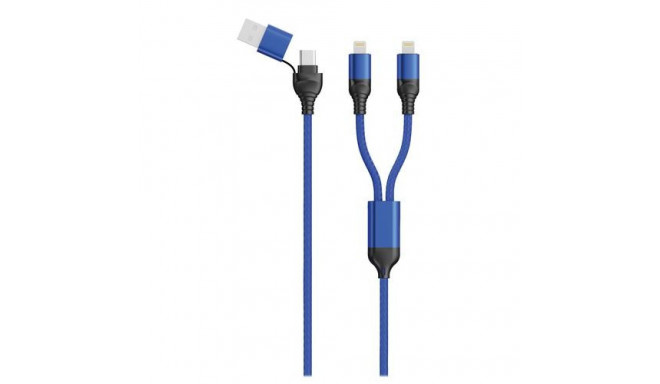 2GO 797364 lightning cable 1.2 m Black, Blue