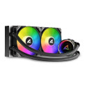 Sharkoon S80 RGB Computer case, Processor All-in-one liquid cooler 12 cm Black 1 pc(s)
