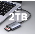 UGREEN USB-C SD/TF mälukaardilugeja alumiiniumkorpusega