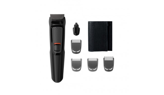 Philips Multigroom series 3000 6-in-1, Face MG3710/15 6 tools Self-sharpening steel blades Up to 60 