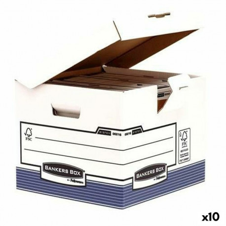 Dokumendite kast Fellowes Sinine Valge A4 31 x 37,7 x 39,5 cm 10 Ühikut