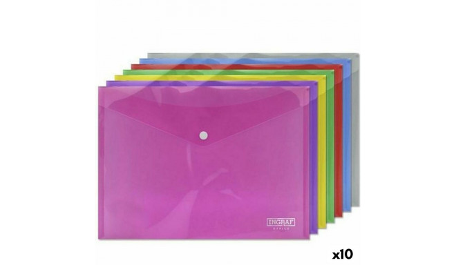 Dokumendihoidik Ingraf Plastmass Mitmevärviline Pannal A4 (10 Ühikut)