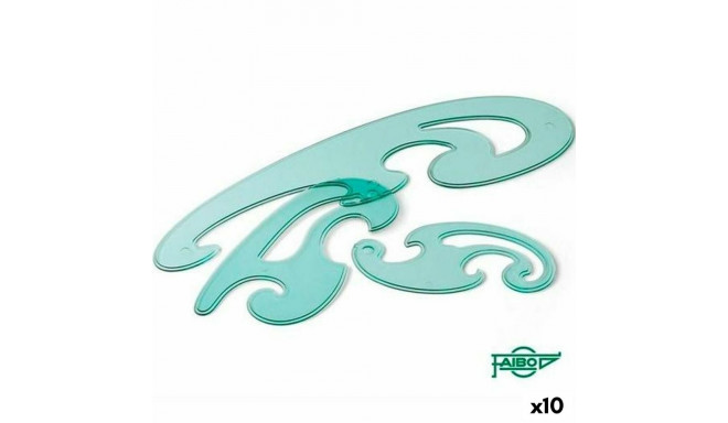 Geometry set Faibo Curved (3 Pieces) (10 Units)