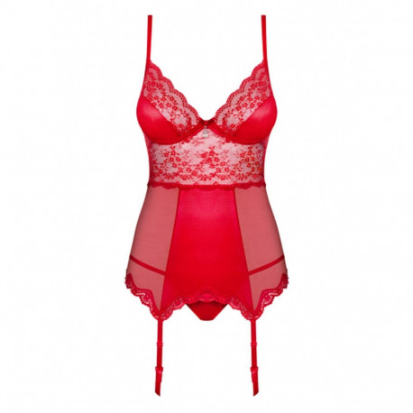 Lovica Trikoo Corset Obsessive OB3360 Punane S/M