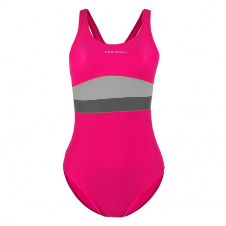 Kostium kąpielowy damski Crowell Katie kol.04 różowo-szary 40