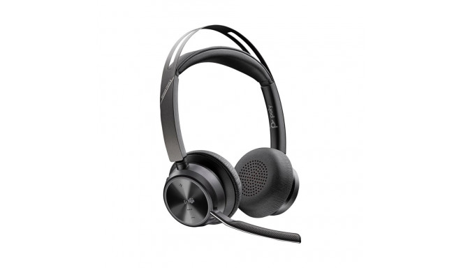 Poly Voyager Focus 2 Microsoft Teams sertifitseeritud USB-C-C peakomplekt + USB-C/A adapter