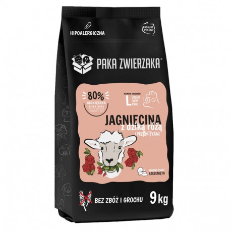 PAKA ZWIERZAKA Puppy lamb metsroosiga L kuiv koeratoit 9kg