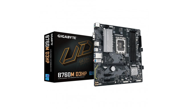 GIGABYTE emaplaat B760M D3HP Intel Core 14th Gen CPUs, 4+1+1 Phases VRM, up to 5600MHz DDR5, 2xPCIe 