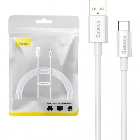 Baseus cable Superior USB - USB-C 2 0m moon white 100W