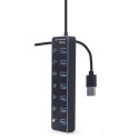 USB Hub - Gembird Uhb-u3p7p-01 7-port USB 3.1 Black