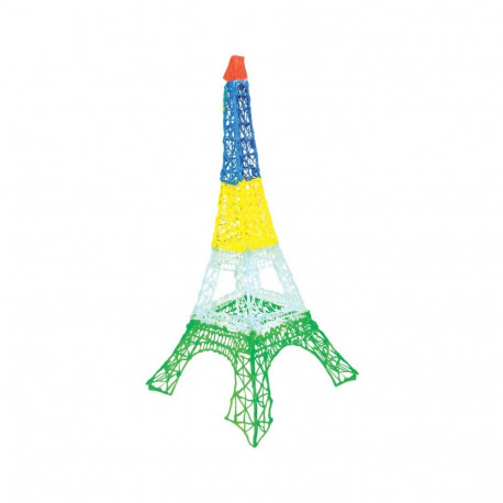 3D Printer Filament - 3Doodler Start Eco Plastic Fire And Ice 250 pc Orange, Turquoise, White, Yello