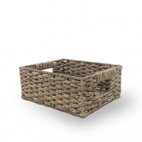 BASKET 25X20X10CM METAL/SEAGRASS