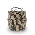 BASKET WITH HAND 30X30X30CM SEAGRAS/BLCK