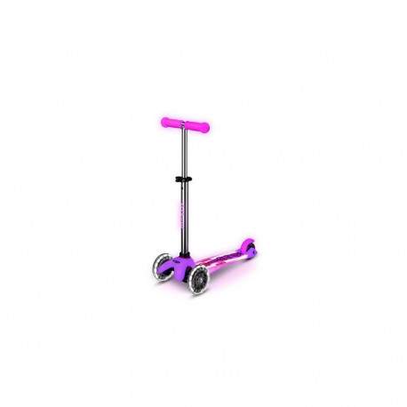 Micro Mobility Mini Micro Deluxe Glow LED Plus Kids Three wheel scooter Pink