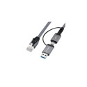 Microconnect CAT6 RJ45 FTP to USB A-C adapter cable, 2 meter network adapter Microconnect CAT6 RJ45 FTP to USB A-C adapter cable, 2 meter network adapter